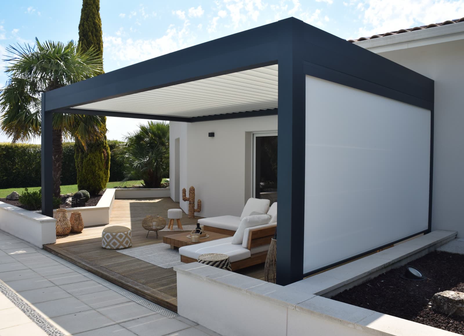 Motorized exterior shades