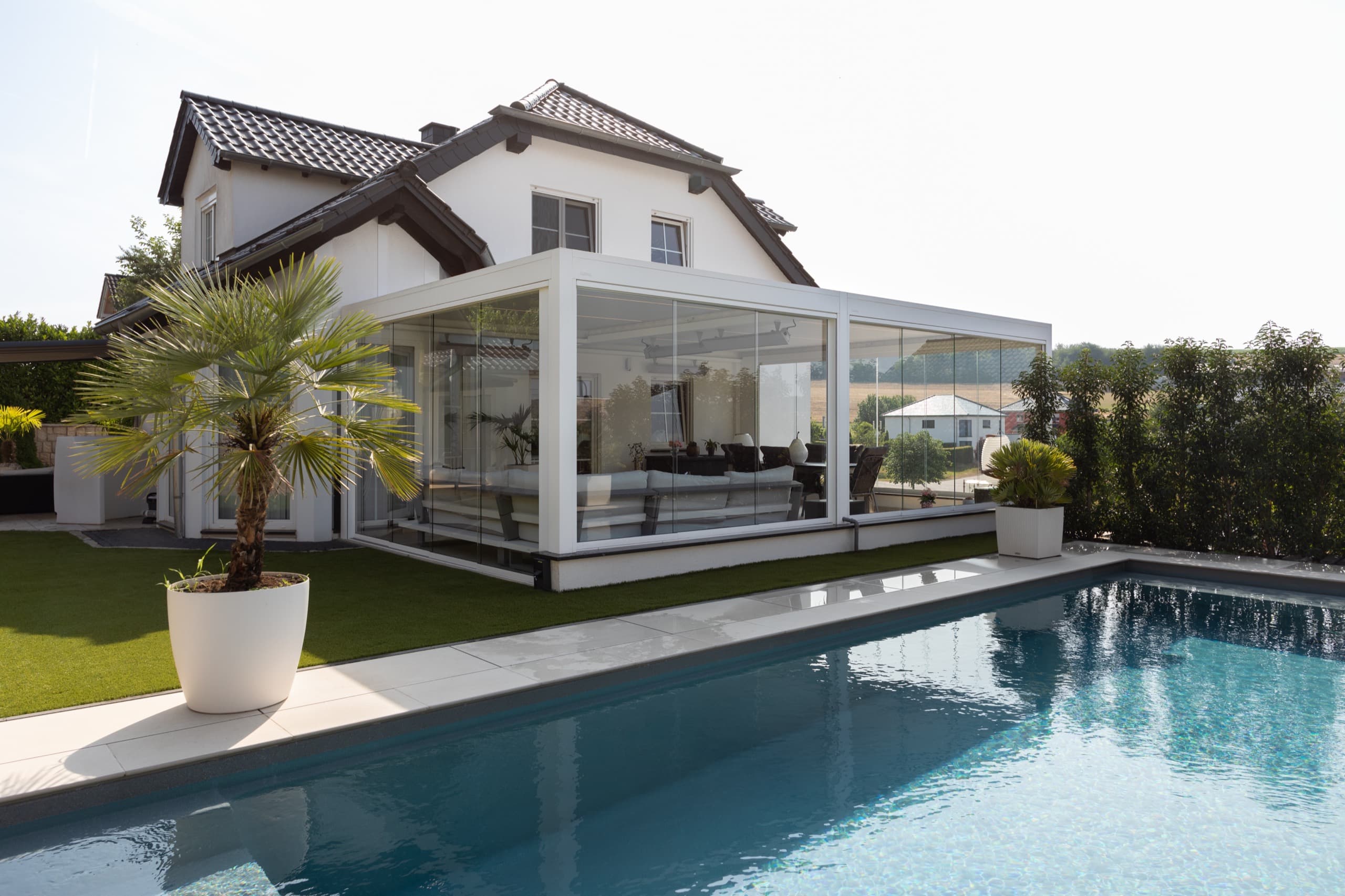Country club pool deck and outdoor amenity space